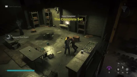 Quest Completed and the Untapped Bout Guard after turning it off