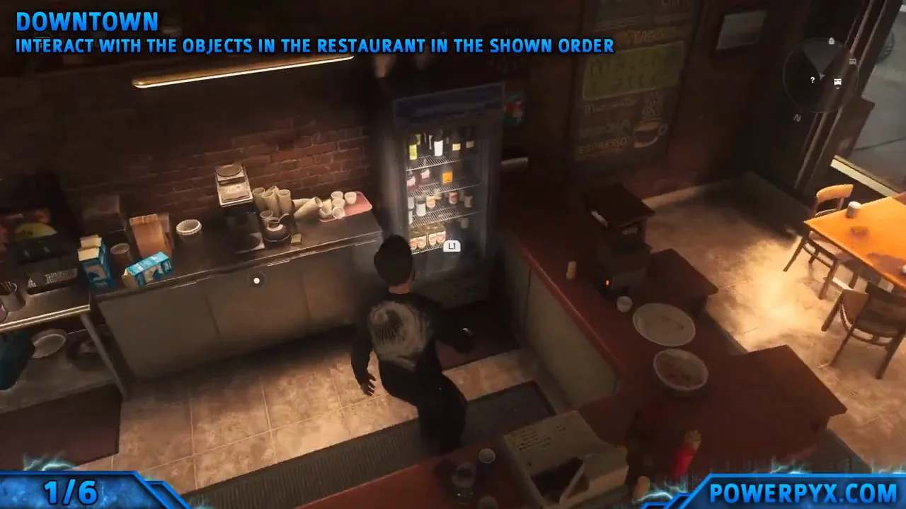 The breaker and the six appliances activated in order at the Downtown Atlantis Cafe