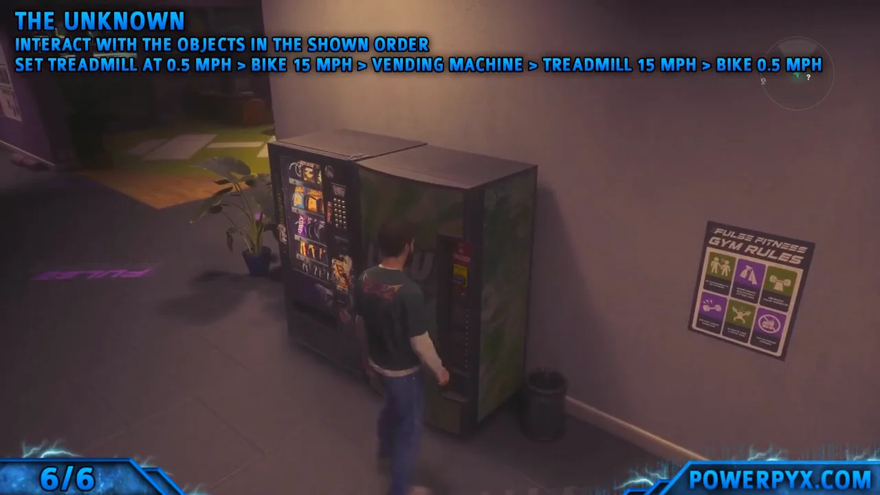 The five Pulse Fitness interactions and the Backroom Espionage trophy