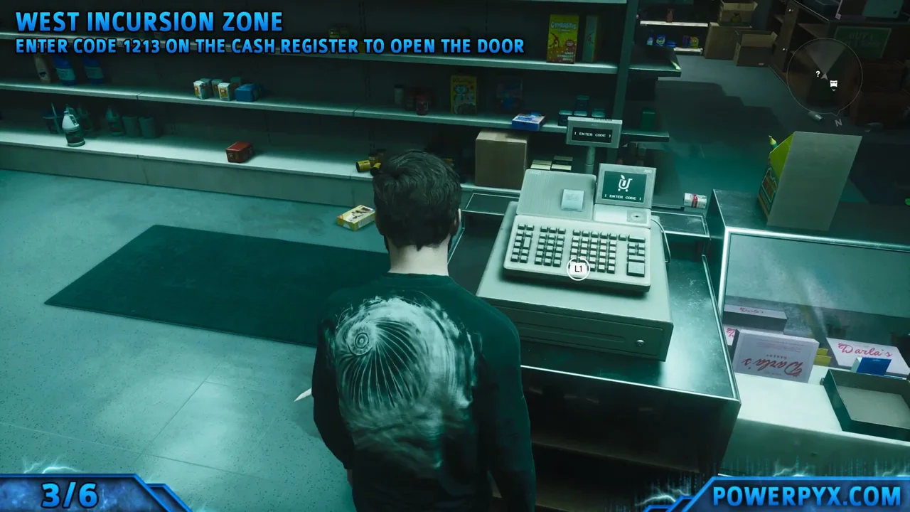 The cash register inside the Urban Fresh Mart in the West Incursion Zone