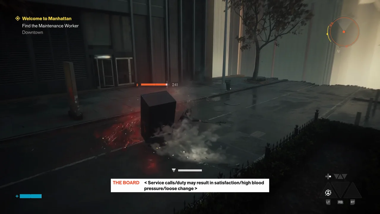 Hit the lone vending machine and collect Source