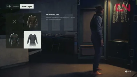 The wardrobe screen: the Base Layer tab with item grid and the worn preview