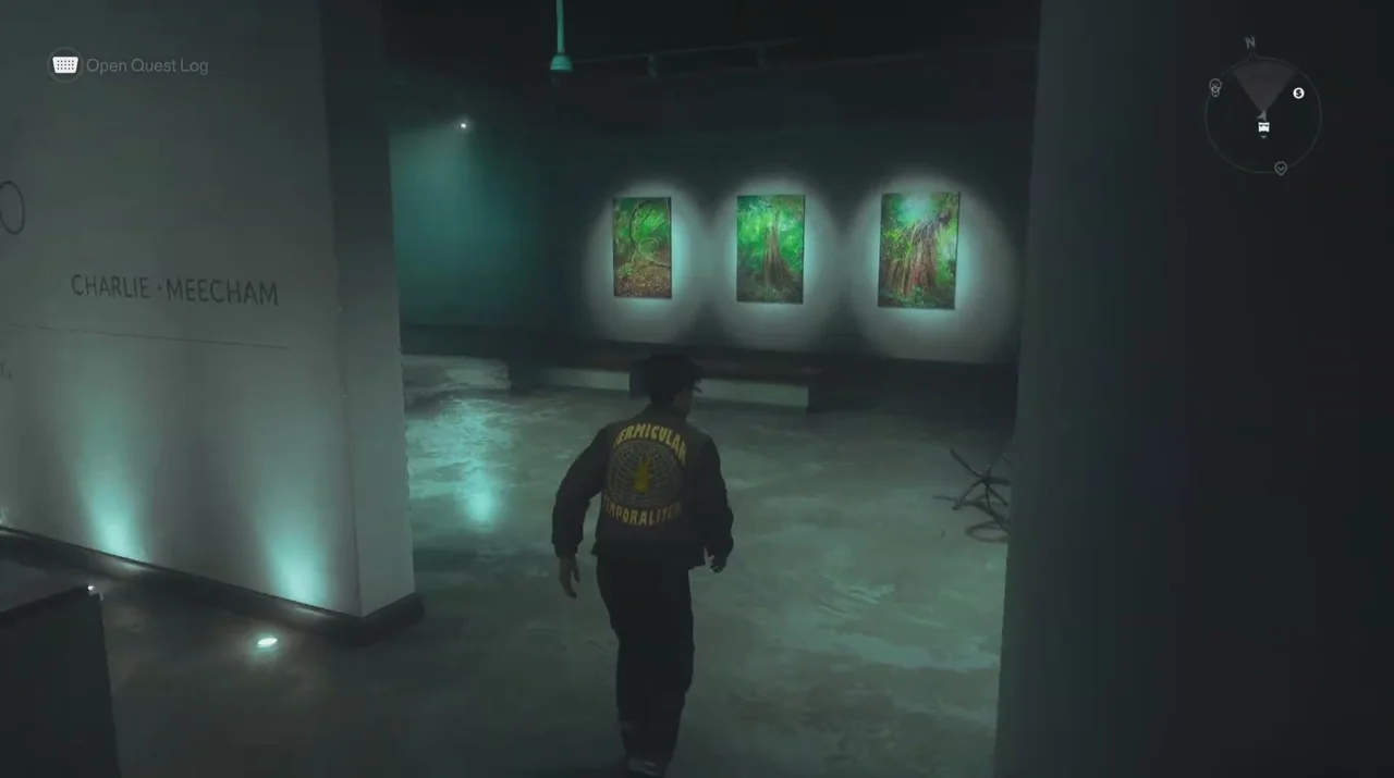 The solved gallery with every exhibition light turned on