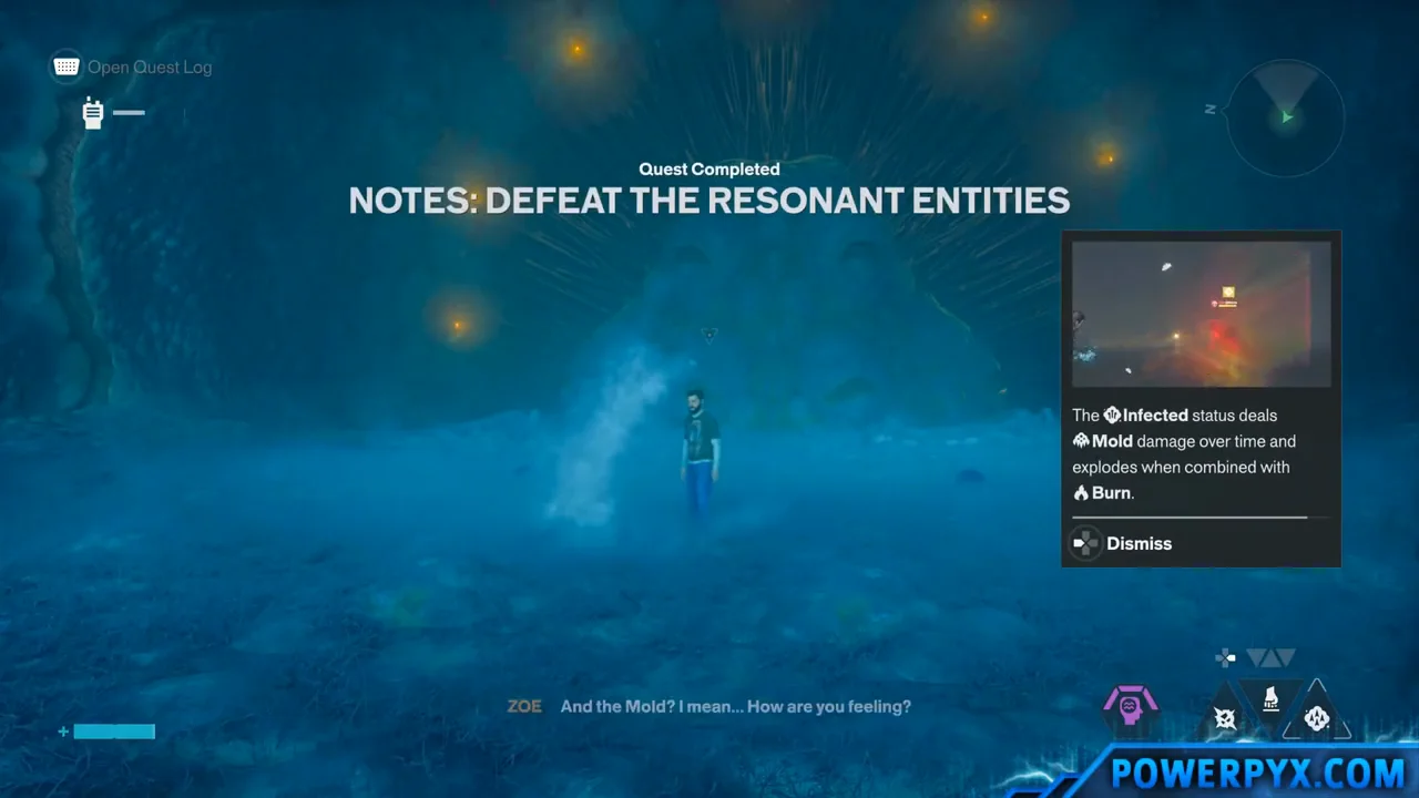 Quest completion and the reward screen