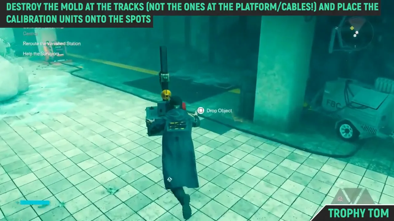 Platform B: clearing the pad mold, placing the units and calibrating